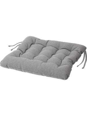 IKEA Gri Sandalye Minderi 38X38 cm - Yumuşak Dolgulu Modern Ergonomik Rahat Oturak Kılıflı