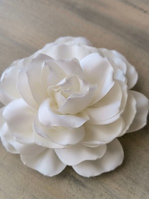 Karan Tuhafiye Broş/İğneli Çift Katlı Kumaş Çiçek Broş (10 cm)