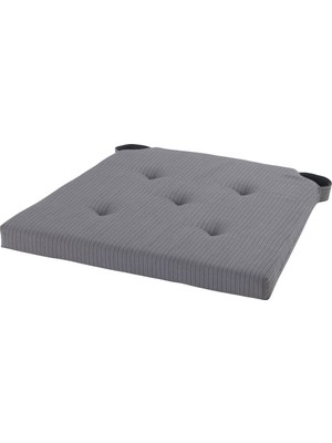 IKEA Gri Sandalye Minderi 42X40 cm - Yumuşak Dolgulu Modern Ergonomik Rahat Oturak Kılıflı