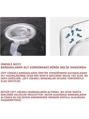 TeknoKapsül Çift Cidarlı Cam Kupa Ev Ofis Fincanı Çift Katlı Isı Yalıtımlı Kulplu Cam Bardak (2 Adet Helsinki 250 Ml)