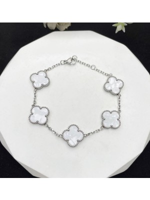 Yasel Takı & Çanta Çelik Yonca Model Van Cleef Bileklik