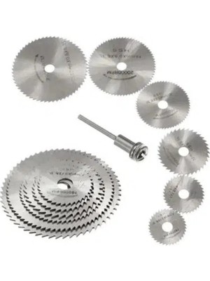 Mikasso Metal 6 Parça Mini Matkap Ucu Ahşap Kesme Yuvarlak Çelik Bıçak Disk Testere Seti Kiti