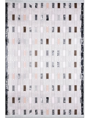 Rugzella Krem Modern Geometrik Desenli Dokuma Aspen Halı