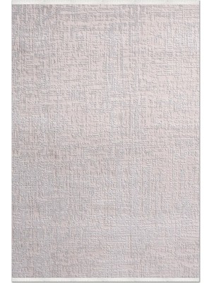 Rugzella Myrtle Bej Krem Modern Soyut Desenli Kabartma Dokulu Püsküllü Halı