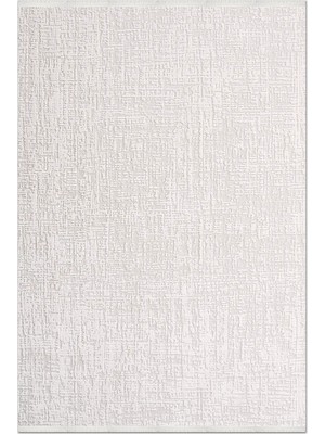 Rugzella Myrtle Krem Modern Soyut Desenli Kabartma Dokulu Makine Halısı Halı