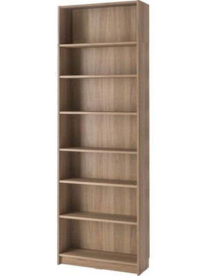 IKEA Modern Kahverengi Kitaplık 80X28X237 cm - Salon Çalışma Odası Kaliteli Dolap - Şık Depolama