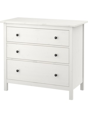 IKEA Modern Beyaz 3 Çekmeceli Şifonyer 108X96 cm - Yatak Odası Kaliteli Dolap - Şık Depolama Çözümü