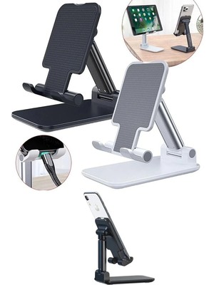 Mikasso Iki Kademeli Ayarlanabilir Katlanabilir Tablet ve Telefon Tutucu Stand Silikon