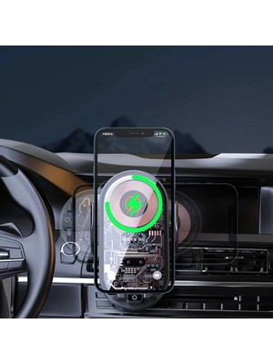 Mikasso Araba Içi Mıknatıslı Telefon Tutucu Siyah Cat S61 Uyumlu Pembe Metal