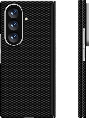 Galaxy Z Fold 7 Uyumlu Kılıf M-Safe Şarj Özellikli Zore Paris Zerre Sert Pc Kapak Siyah