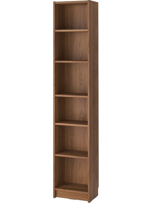 IKEA Modern Kahverengi Kitaplık 40X28X202 cm - Salon Çalışma Odası Kaliteli Dolap - Şık Depolama