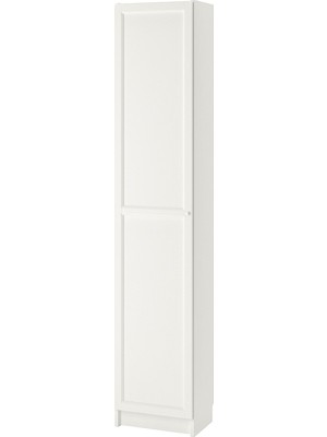 IKEA Modern Beyaz Kapaklı Kitaplık 40X30X202 cm - Salon Çalışma Odası Kaliteli Dolap - Şık Depolama