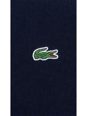 Lacoste Bisiklet Yaka Lacivert Dar Kesim Sweatshırt