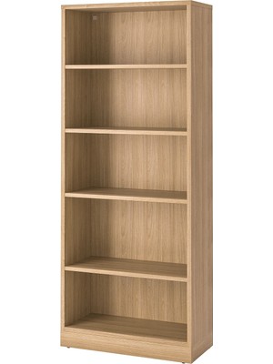 IKEA Modern Kahverengi Kitaplık 82X37X201 cm - Salon Çalışma Odası Kaliteli Dolap - Şık Depolama