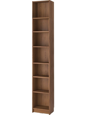 IKEA Modern Kahverengi Kitaplık 40X28X237 cm - Salon Çalışma Odası Kaliteli Dolap - Şık Depolama