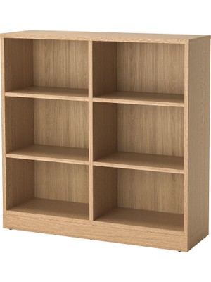 IKEA Modern Kahverengi Kitaplık 121X37X120 cm - Salon Çalışma Odası Kaliteli Dolap - Şık Depolama