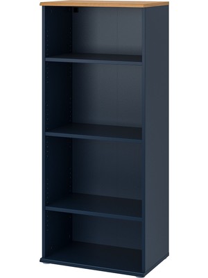 IKEA Modern Siyah Kitaplık 60X140 cm - Salon Çalışma Odası Kaliteli Dolap - Şık Depolama