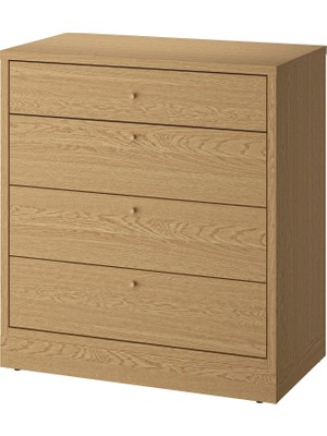 IKEA Modern Kahverengi 4 Çekmeceli Şifonyer 82X47X90 cm - Yatak Odası Kaliteli Dolap - Şık Depolama Çözümü