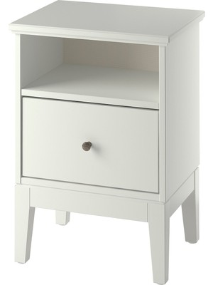 IKEA Modern Beyaz Komodin 47X40 cm - Yatak Odası Kaliteli Dolap - Şık Depolama Çözümü