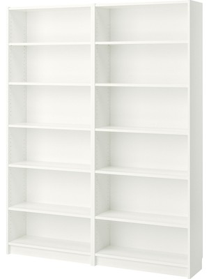 IKEA Modern Beyaz Kitaplık 160X28X202 cm - Salon Çalışma Odası Kaliteli Dolap - Şık Depolama