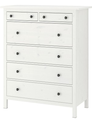 IKEA Modern Beyaz 6 Çekmeceli Şifonyer 108X130 cm - Yatak Odası Kaliteli Dolap - Şık Depolama Çözümü