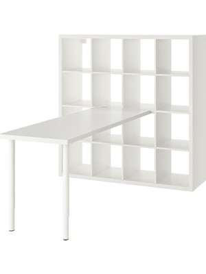 IKEA Modern Beyaz Kitaplık  cm - Salon Çalışma Odası Kaliteli Dolap - Şık Depolama