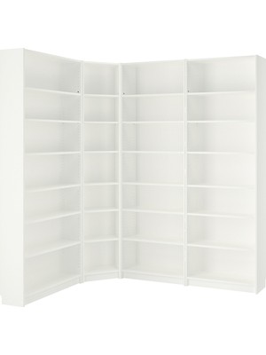 IKEA Modern Beyaz Kitaplık 135X28X237 cm - Salon Çalışma Odası Kaliteli Dolap - Şık Depolama