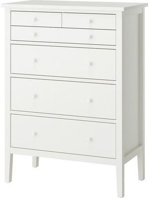 IKEA Modern Beyaz 6 Çekmeceli Şifonyer 89X48X122 cm - Yatak Odası Kaliteli Dolap - Şık Depolama Çözümü
