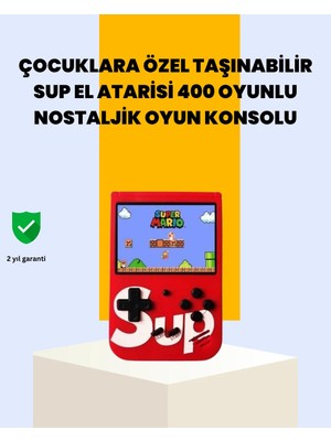 400 Oyunlu Taşınabilir Retro El Konsolu