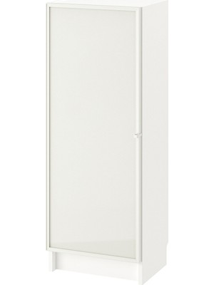 IKEA Modern Beyaz Kapaklı Kitaplık 40X30X106 cm - Salon Çalışma Odası Kaliteli Dolap - Şık Depolama