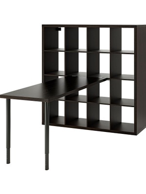 IKEA Modern Siyah Kitaplık  cm - Salon Çalışma Odası Kaliteli Dolap - Şık Depolama