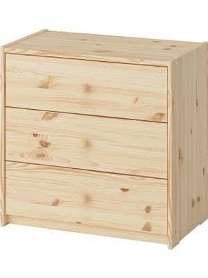 IKEA Modern Beyaz 3 Çekmeceli Şifonyer 60X59 cm - Yatak Odası Kaliteli Dolap - Şık Depolama Çözümü
