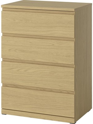 IKEA Modern Kahverengi 4 Çekmeceli Şifonyer 70X50X98 cm - Yatak Odası Kaliteli Dolap - Şık Depolama Çözümü