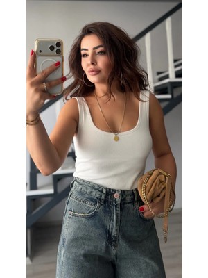 Elisin Ekru Bra Free(Pedli) Fitilli Atllet