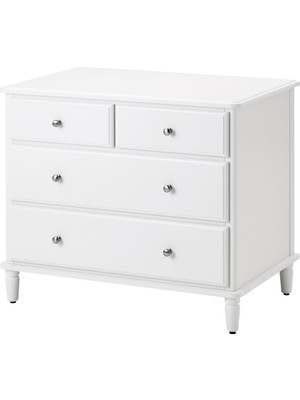 IKEA Modern Beyaz 4 Çekmeceli Şifonyer 87X76 cm - Yatak Odası Kaliteli Dolap - Şık Depolama Çözümü