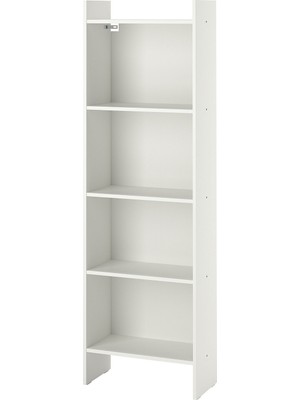 IKEA Modern Beyaz Kitaplık 50X25X160 cm - Salon Çalışma Odası Kaliteli Dolap - Şık Depolama