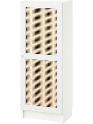 IKEA Modern Beyaz Kapaklı Kitaplık 40X30X106 cm - Salon Çalışma Odası Kaliteli Dolap - Şık Depolama
