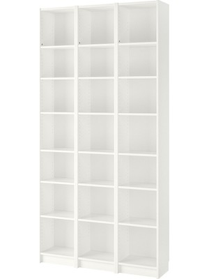 IKEA Modern Beyaz Kitaplık 120X28X237 cm - Salon Çalışma Odası Kaliteli Dolap - Şık Depolama