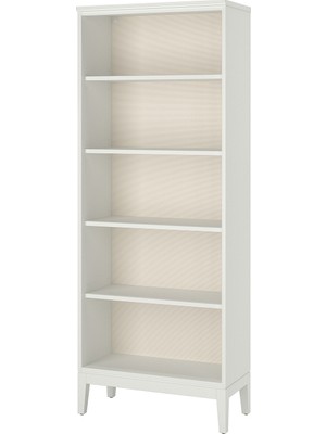 IKEA Modern Beyaz Kitaplık 81X39X211 cm - Salon Çalışma Odası Kaliteli Dolap - Şık Depolama