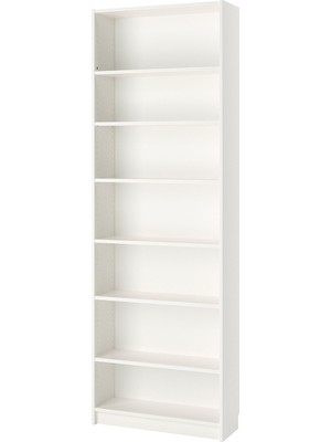 IKEA Modern Beyaz Kitaplık 80X28X237 cm - Salon Çalışma Odası Kaliteli Dolap - Şık Depolama