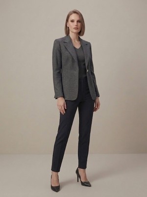 Ekol Cep Detaylı Tek Düğme Blazer Ceket 4201