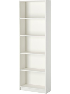 IKEA Modern Beyaz Kitaplık 60X24X180 cm - Salon Çalışma Odası Kaliteli Dolap - Şık Depolama
