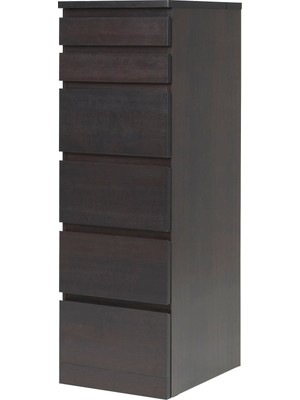IKEA Modern Beyaz 6 Çekmeceli Şifonyer 40X123 cm - Yatak Odası Kaliteli Dolap - Şık Depolama Çözümü