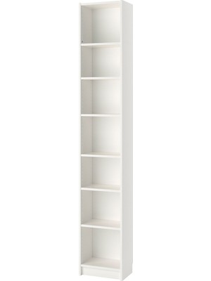 IKEA Modern Beyaz Kitaplık 40X28X237 cm - Salon Çalışma Odası Kaliteli Dolap - Şık Depolama