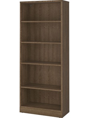 IKEA Modern Kahverengi Kitaplık 82X37X201 cm - Salon Çalışma Odası Kaliteli Dolap - Şık Depolama