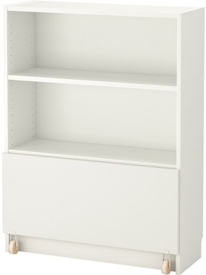 IKEA Modern Beyaz Kitaplık 80X30X106 cm - Salon Çalışma Odası Kaliteli Dolap - Şık Depolama