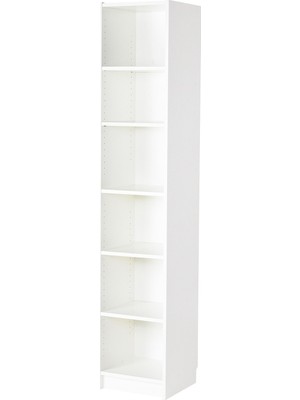 IKEA Modern Beyaz Kitaplık 40X40X202 cm - Salon Çalışma Odası Kaliteli Dolap - Şık Depolama