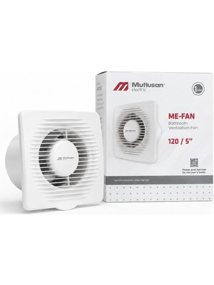 Mutlusan 120 mm 5 Inç Banyo Aspiratörü Havalandırma Fanı 15W 120 M³/sa Beyaz