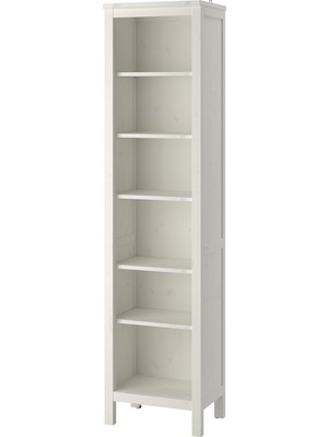 IKEA Modern Beyaz Kitaplık 49X197 cm - Salon Çalışma Odası Kaliteli Dolap - Şık Depolama
