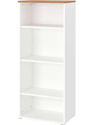 IKEA Modern Beyaz Kitaplık 60X140 cm - Salon Çalışma Odası Kaliteli Dolap - Şık Depolama